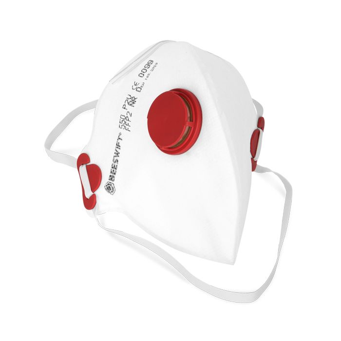 FOLD FLAT P2 MASK WITH VALVE - White FOLD FLAT P2 MASK WITH VALVE - White