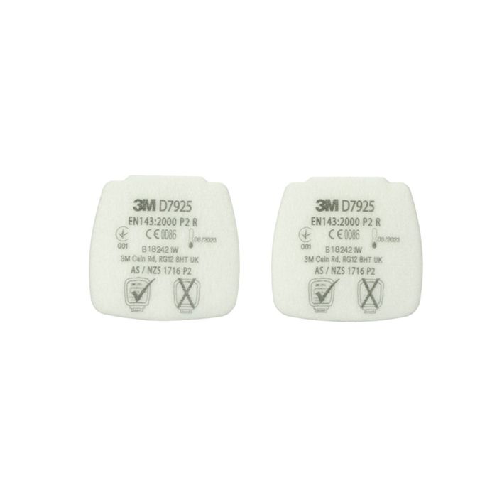 3M D7925 SECURE CLICK P2 R PARTICULATE FILTER - White 3M D7925 SECURE CLICK P2 R PARTICULATE FILTER - White