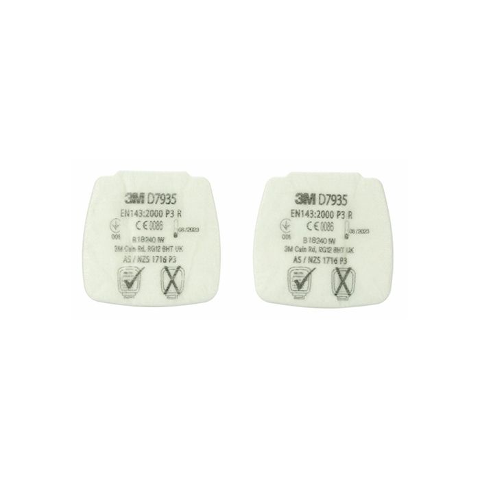 3M D7935 SECURE CLICK P3 R PARTICULATE FILTER - White 3M D7935 SECURE CLICK P3 R PARTICULATE FILTER - White