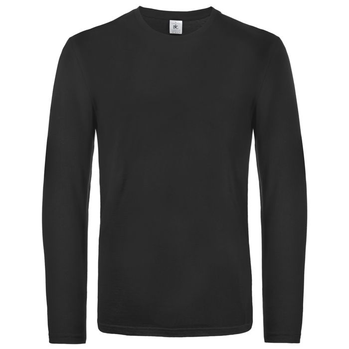 B&C #E190 long sleeve - Black - S B&C #E190 long sleeve - Black - S