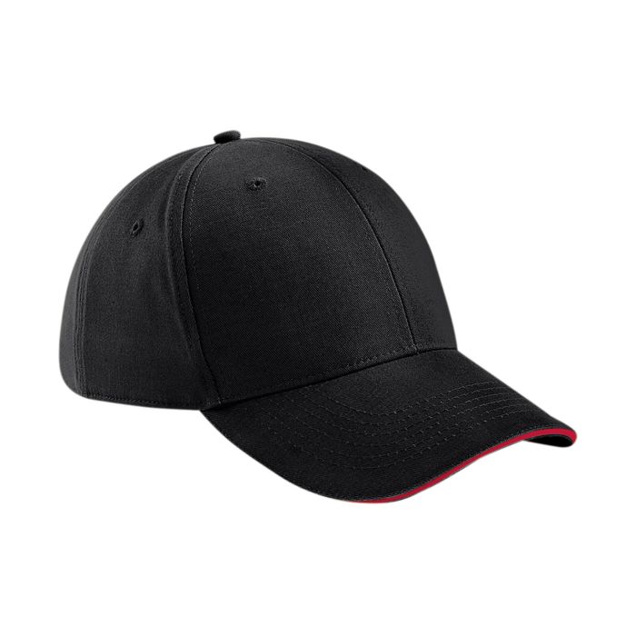 Athleisure 6-panel cap - Black/Classic Red - One size Athleisure 6-panel cap - Black/Classic Red - One size