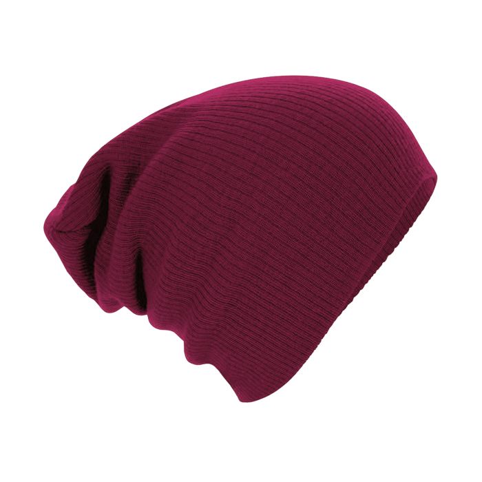 Slouch beanie - Burgundy - One size Slouch beanie - Burgundy - One size
