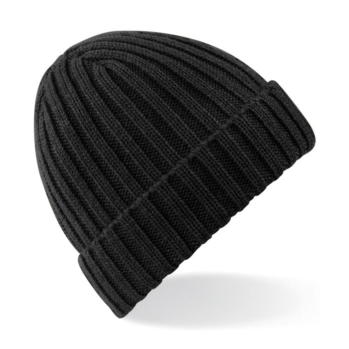 Chunky ribbed beanie - Black - One size Chunky ribbed beanie - Black - One size