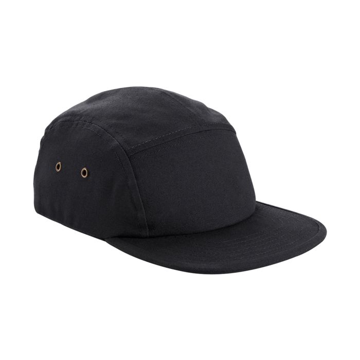 Canvas 5-panel camper cap - Black - One size Canvas 5-panel camper cap - Black - One size