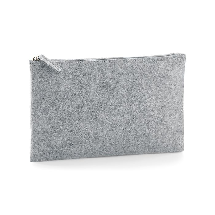 Felt accessory pouch - Grey Melange - One size Felt accessory pouch - Grey Melange - One size