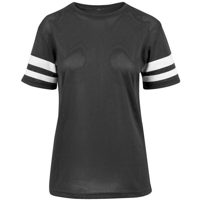 Women's mesh stripe tee - Black/White - XS Women's mesh stripe tee - Black/White - XS