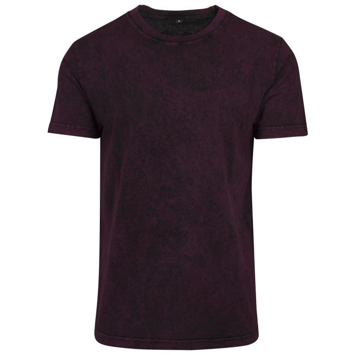 Acid washed tee - Berry/Black - S Acid washed tee - Berry/Black - S