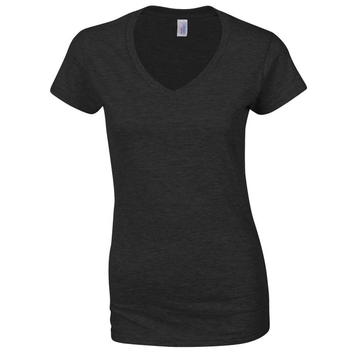 Softstyle™ women's v-neck t-shirt - Black - S Softstyle™ women's v-neck t-shirt - Black - S