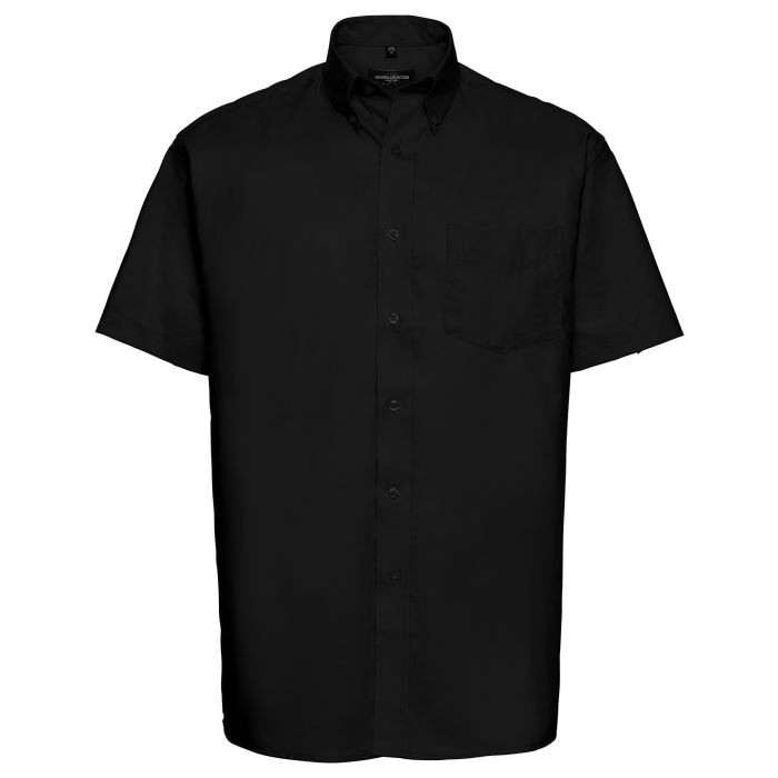 Short sleeve easycare Oxford shirt - Black - 14.5 Short sleeve easycare Oxford shirt - Black - 14.5