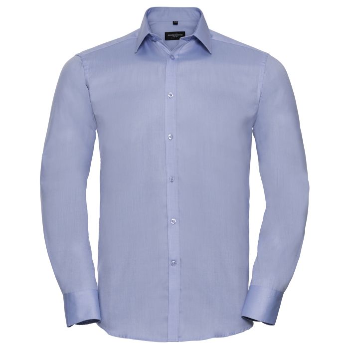 Long sleeve herringbone shirt - Light Blue - 15 Long sleeve herringbone shirt - Light Blue - 15