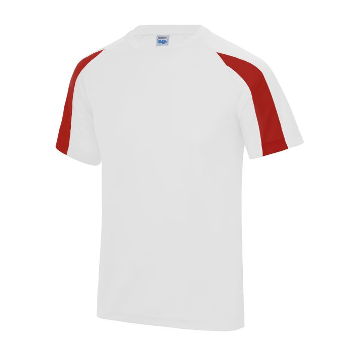 Contrast cool T - Arctic White/Fire Red - S Contrast cool T - Arctic White/Fire Red - S