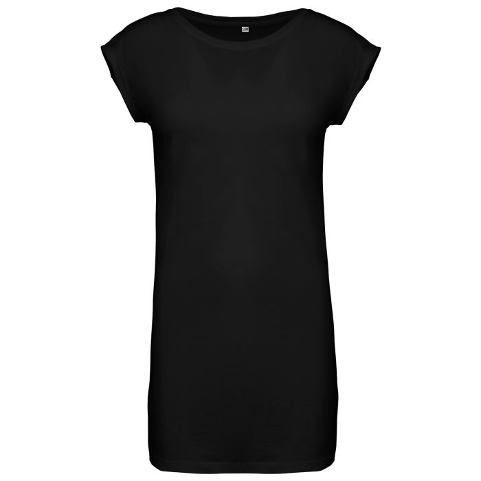 Ladies' long T-shirt - Black - S/M Ladies' long T-shirt - Black - S/M