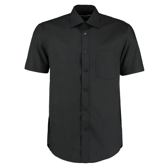 Business shirt short-sleeved (classic fit) - Black - 14.5 Business shirt short-sleeved (classic fit) - Black - 14.5