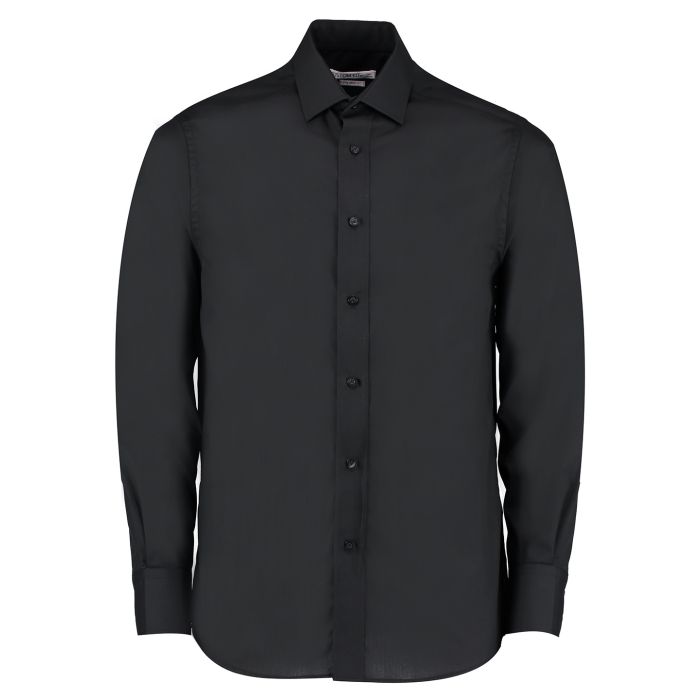 Tailored business shirt long-sleeved (tailored fit) - Black - 14.5 Tailored business shirt long-sleeved (tailored fit) - Black - 14.5