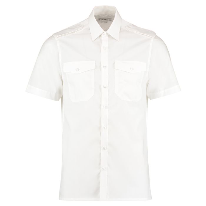 Pilot shirt short-sleeved (tailored fit) - White - 14.5 Pilot shirt short-sleeved (tailored fit) - White - 14.5
