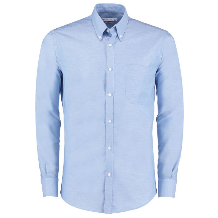 Slim fit workwear Oxford shirt long-sleeved (slim fit) - Light Blue - 14 Slim fit workwear Oxford shirt long-sleeved (slim fit) - Light Blue - 14