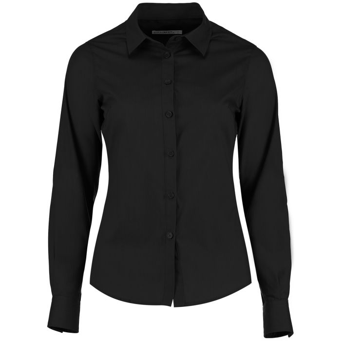 Women's poplin shirt long sleeve - Black - Wom 6 Women's poplin shirt long sleeve - Black - Wom 6