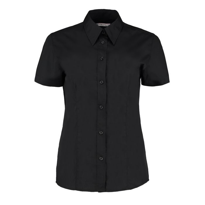 Women's workforce blouse short-sleeved (classic fit) - Black - Wom 8 Women's workforce blouse short-sleeved (classic fit) - Black - Wom 8