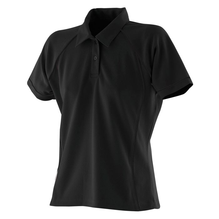 Women's piped performance polo Women's piped performance polo