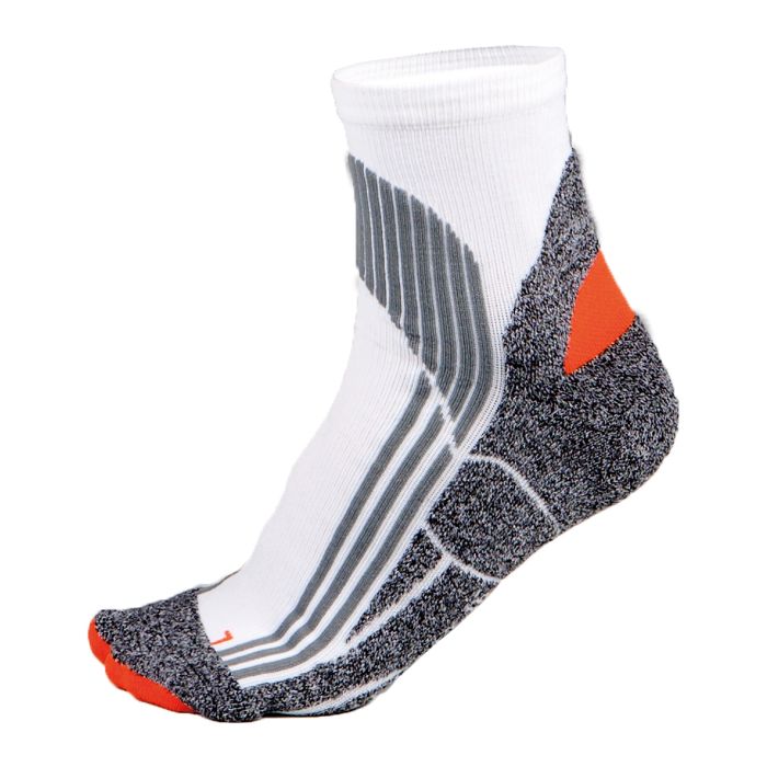 Technical sports socks - White/Grey/Orange - Socks UK 3/6 Technical sports socks - White/Grey/Orange - Socks UK 3/6