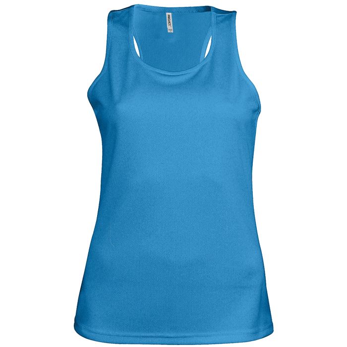 Ladies' sports vest - Aqua Blue - M Ladies' sports vest - Aqua Blue - M