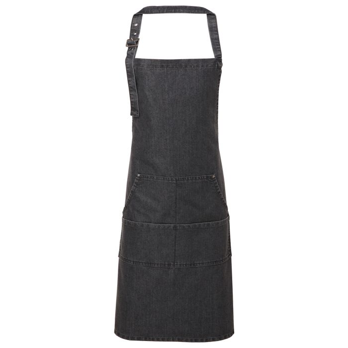 Jeans stitch bib apron Jeans stitch bib apron