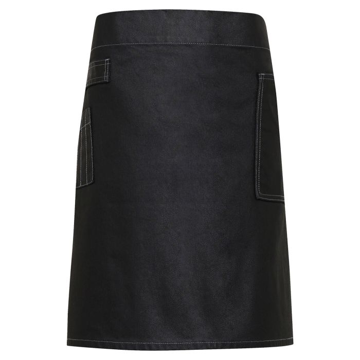 Division waxed-look denim waist apron Division waxed-look denim waist apron