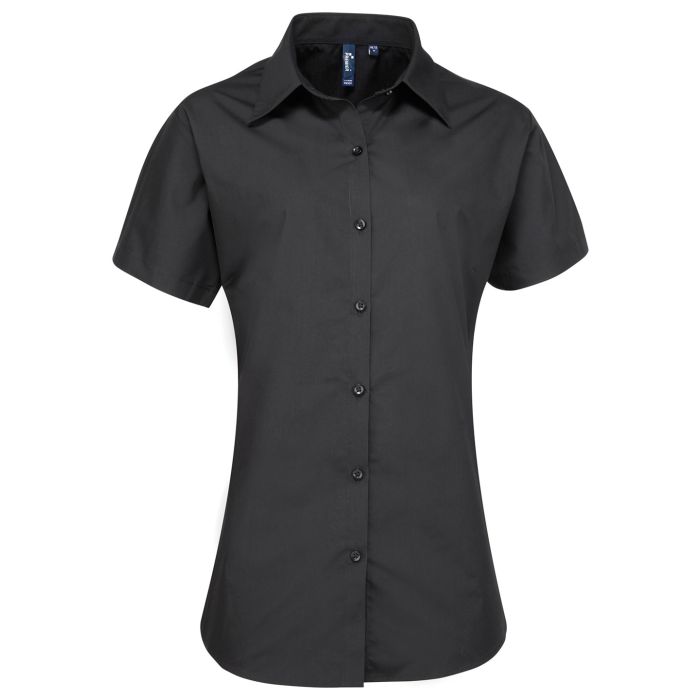 Women's supreme poplin short sleeve shirt - Black - Wom 8 Women's supreme poplin short sleeve shirt - Black - Wom 8