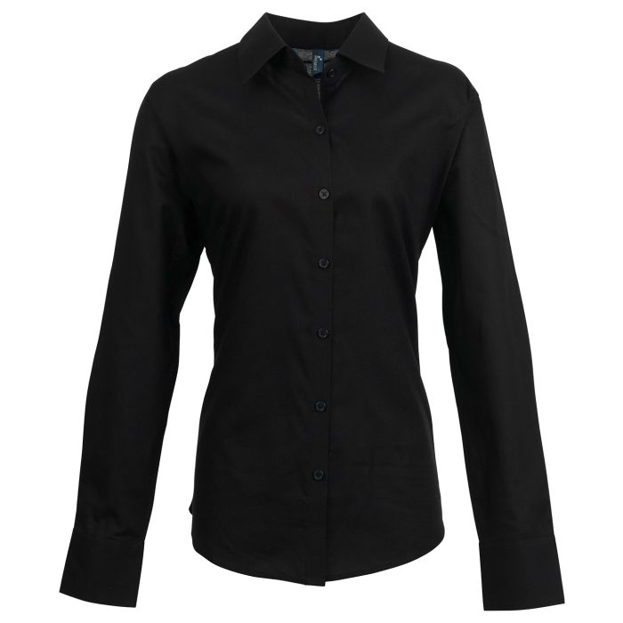 Women's signature Oxford long sleeve shirt - Black - Wom 8 Women's signature Oxford long sleeve shirt - Black - Wom 8