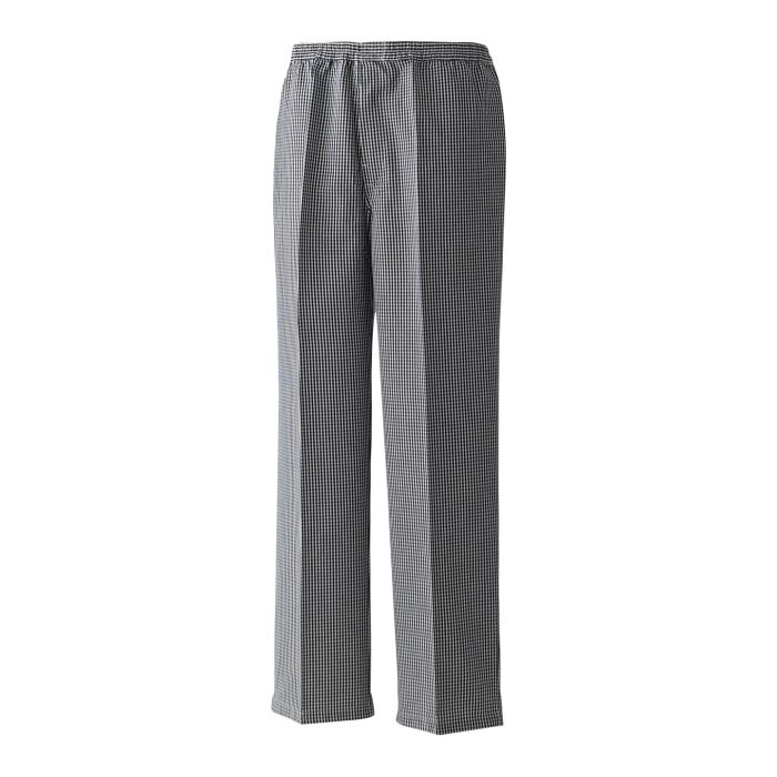 Pull-on chef’s trousers - Black/White Check - XS Pull-on chef’s trousers - Black/White Check - XS