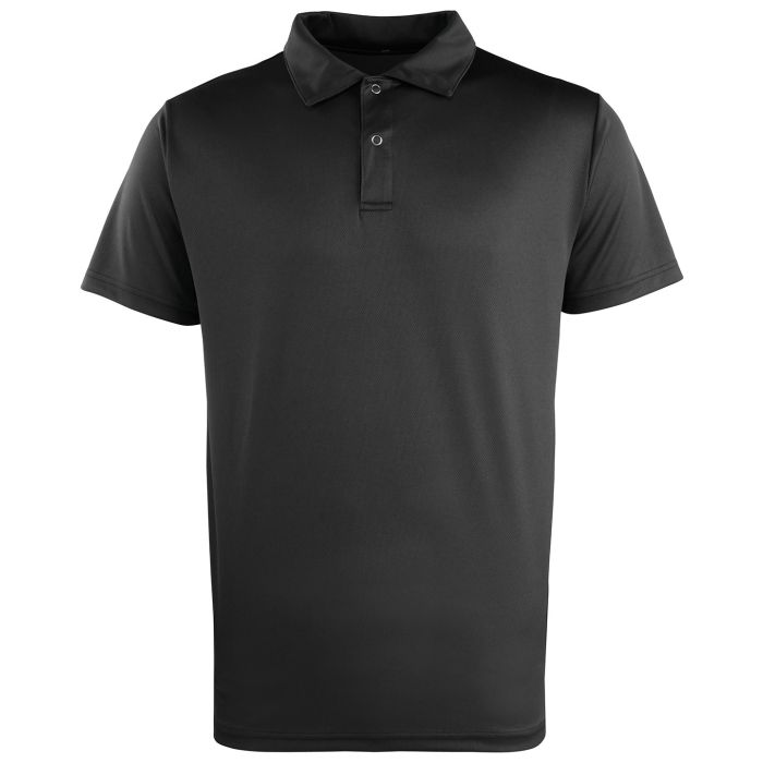 Coolchecker® studded polo - Black - XS Coolchecker® studded polo - Black - XS