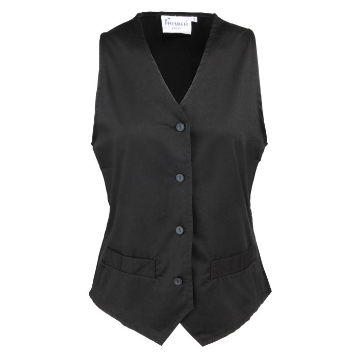 Women's hospitality waistcoat - Black - S Women's hospitality waistcoat - Black - S