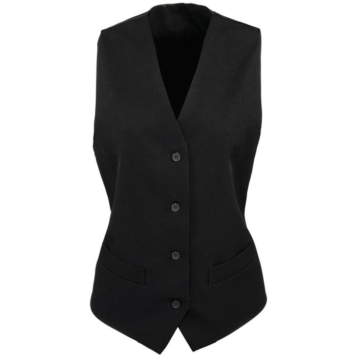 Women's lined polyester waistcoat - Black - XXS Women's lined polyester waistcoat - Black - XXS
