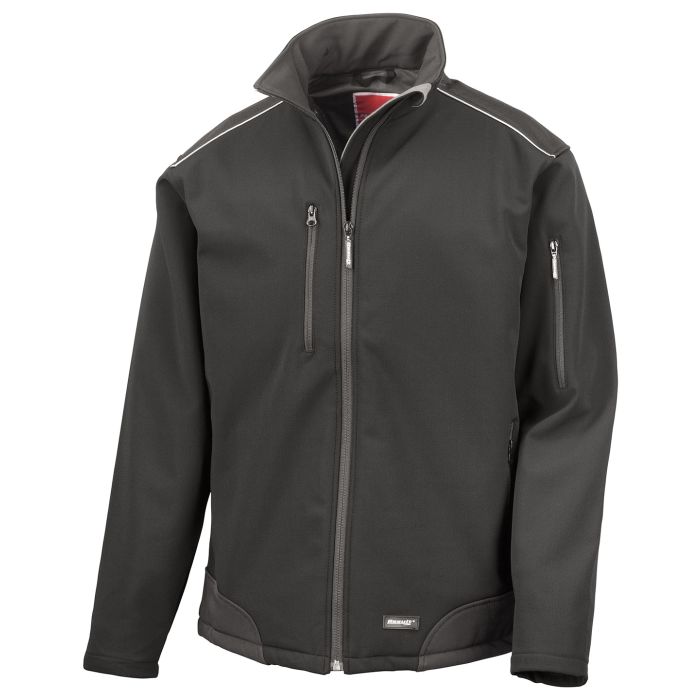 Ripstop softshell workwear jacket - Black/Black - S Ripstop softshell workwear jacket - Black/Black - S