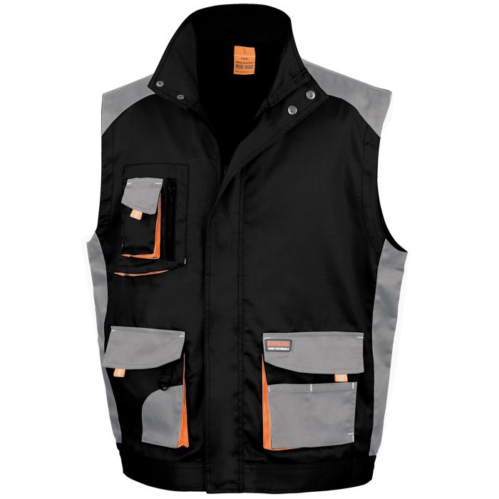 Work-Guard lite gilet - Black/Grey/Orange - XS Work-Guard lite gilet - Black/Grey/Orange - XS