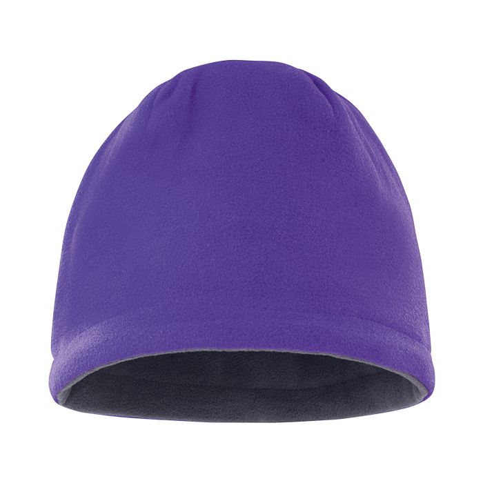 Reversible fleece skull hat - Purple/Charcoal - One size Reversible fleece skull hat - Purple/Charcoal - One size