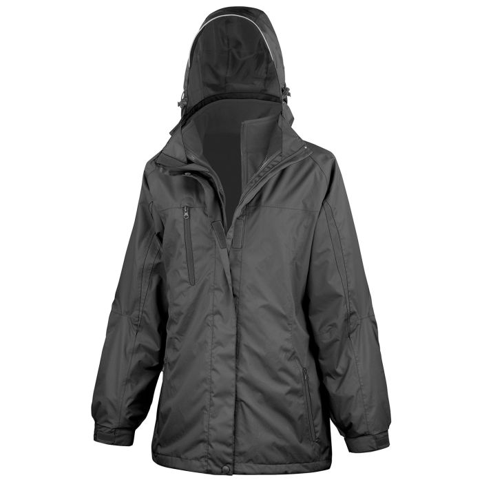Women's 3-in-1 journey jacket with softshell inner - Black/Black - XS Women's 3-in-1 journey jacket with softshell inner - Black/Black - XS