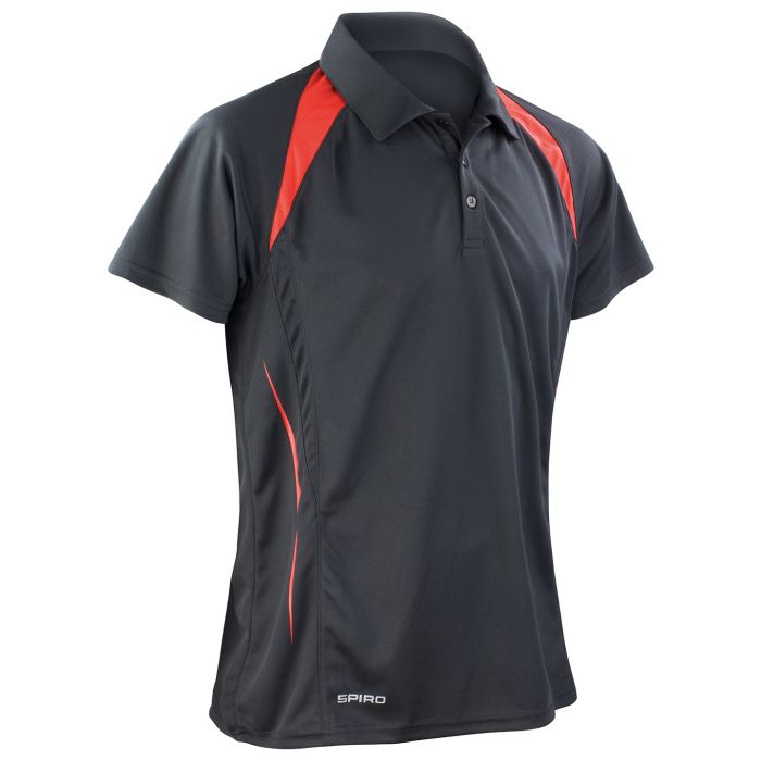 Spiro team spirit polo - Black/Red - S Spiro team spirit polo - Black/Red - S