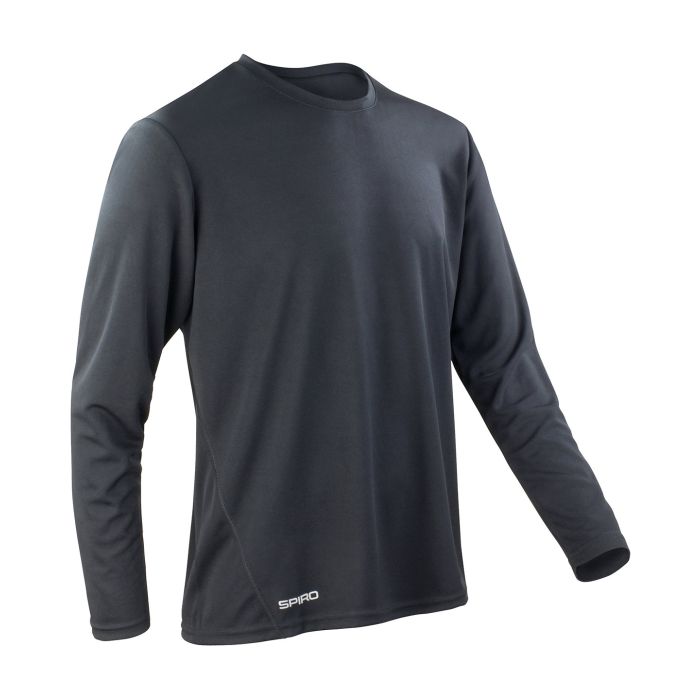 Spiro quick-dry long sleeve t-shirt - Black - S Spiro quick-dry long sleeve t-shirt - Black - S
