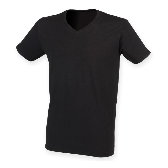 Men's feel good stretch v-neck t-shirt - Black - S Men's feel good stretch v-neck t-shirt - Black - S