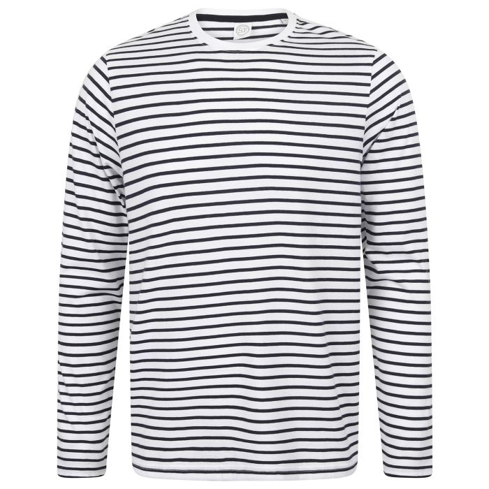 Unisex long-sleeved striped T - White/Oxford Navy - XXS Unisex long-sleeved striped T - White/Oxford Navy - XXS