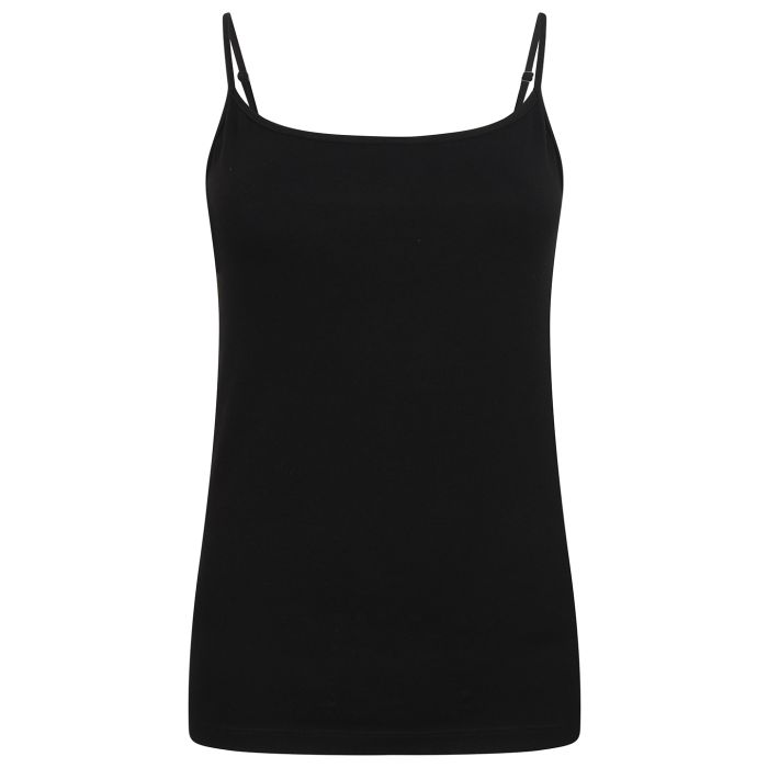 Women's feel-good stretch spaghetti vest - Black - XS Women's feel-good stretch spaghetti vest - Black - XS