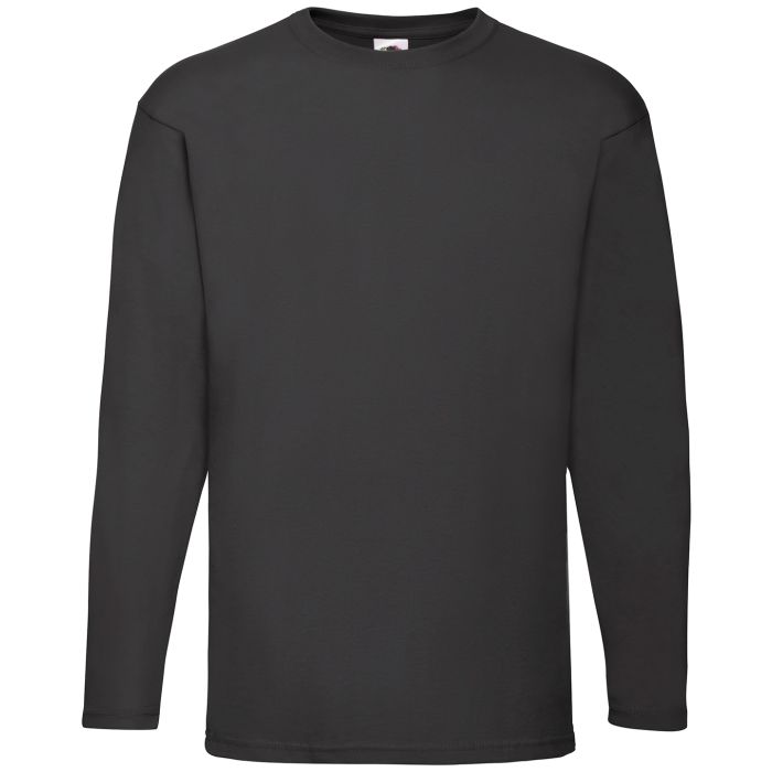 Valueweight long sleeve T - Black* - S Valueweight long sleeve T - Black* - S
