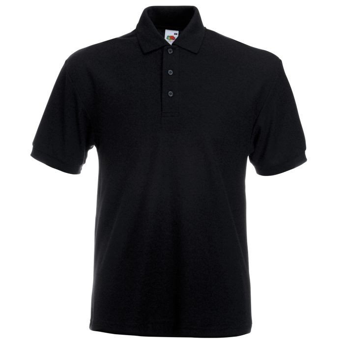Heavyweight 65/35 polo - Black* - S Heavyweight 65/35 polo - Black* - S