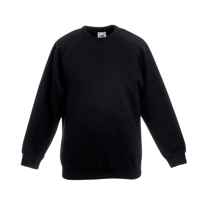 Kids classic raglan sweatshirt - Black - 5/6 Years Kids classic raglan sweatshirt - Black - 5/6 Years