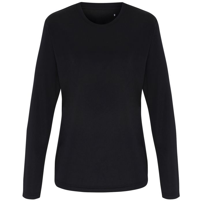 Women's TriDri® long sleeve performance t-shirt - Black - M Women's TriDri® long sleeve performance t-shirt - Black - M