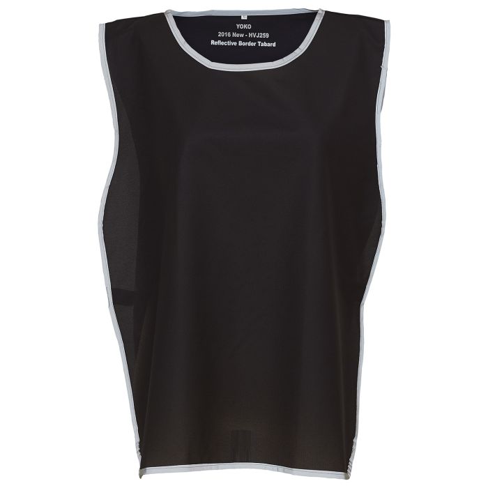 Hi-vis reflective border tabard (HVJ259) - Black - S/M Hi-vis reflective border tabard (HVJ259) - Black - S/M