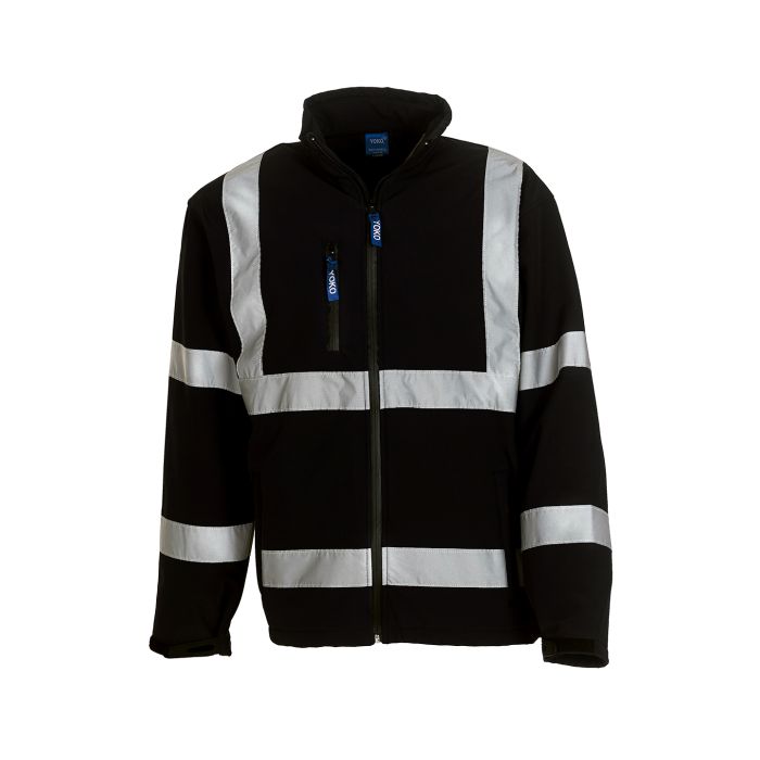 Hi-vis softshell jacket (HVK09) - Black - S Hi-vis softshell jacket (HVK09) - Black - S
