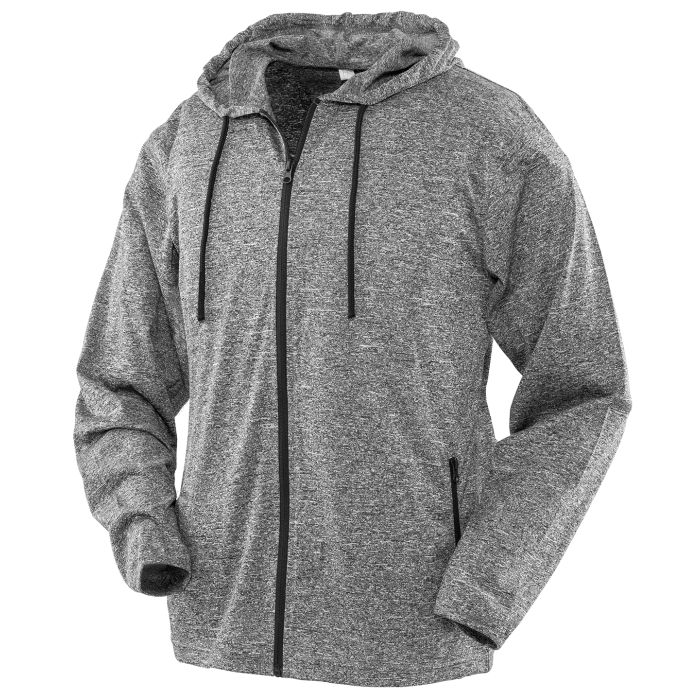 Women's hooded tee jacket - Marl Grey - XS Women's hooded tee jacket - Marl Grey - XS