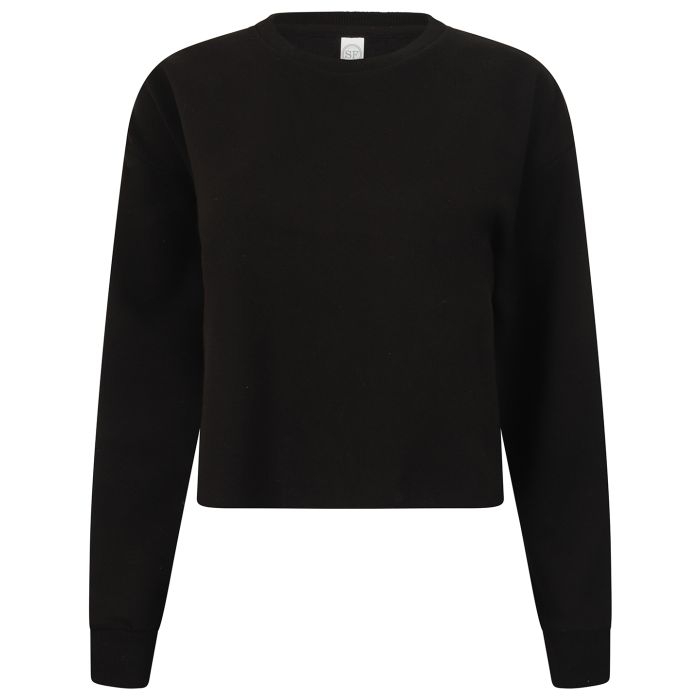 Women's cropped slounge sweat - Black - S Women's cropped slounge sweat - Black - S